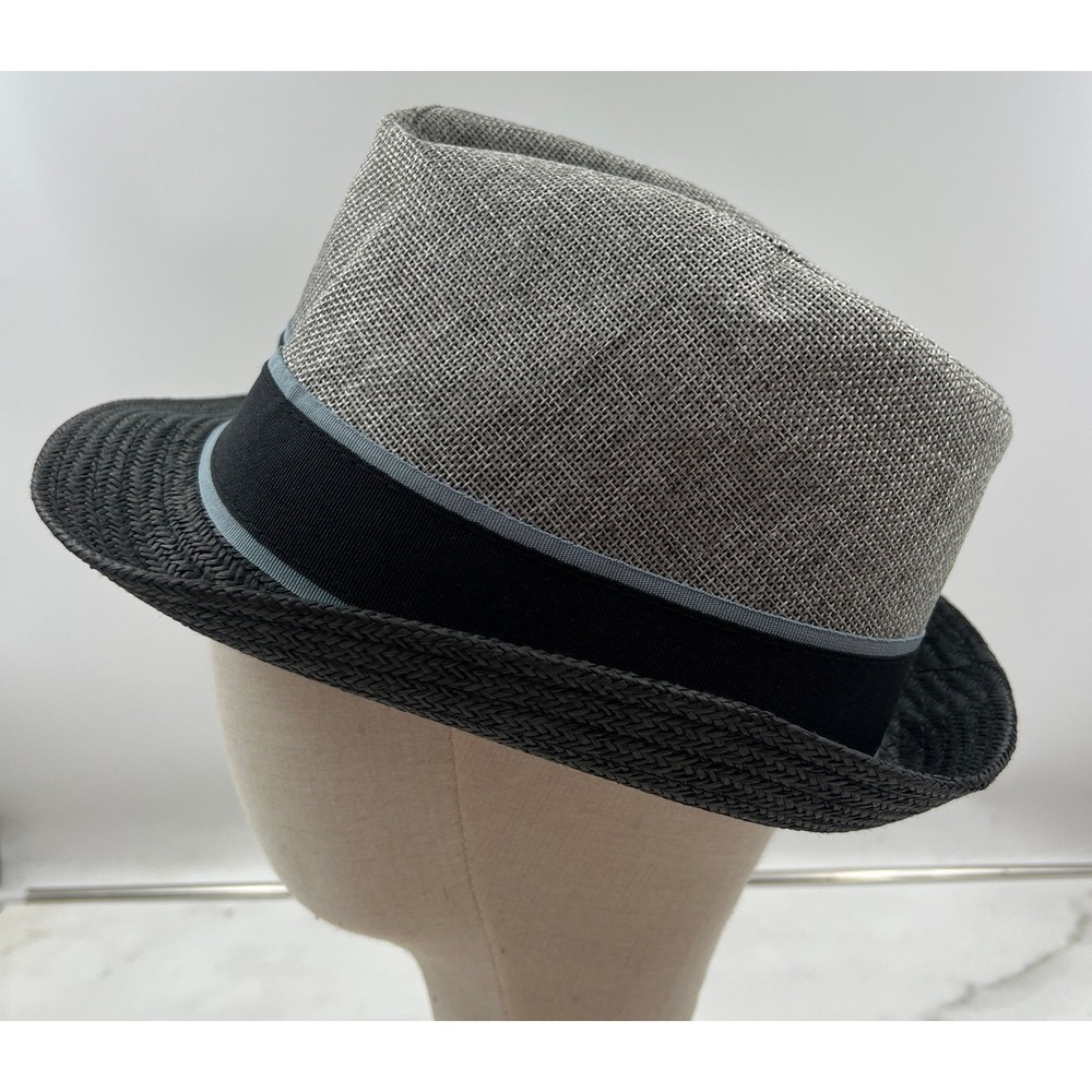 AWEAR2 Kenneth Cole Fedora Hat Men's Size Large Grey Black Woven